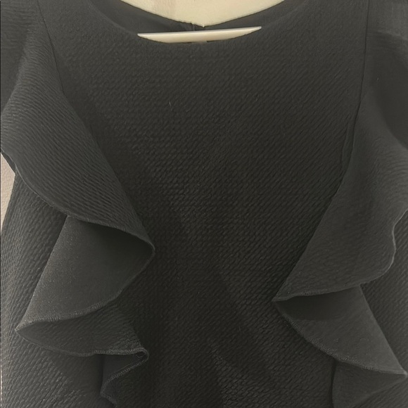 Zunie Black Ruffled Fit and Flare Cocktail Dress - Picture 4 of 6